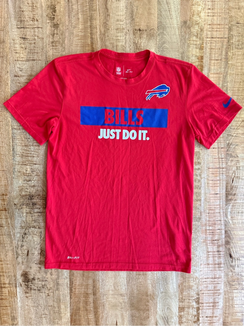 Nike Buffalo Bills NFL Dri-FIT Just Do It Red T-Shirt Men’s Small